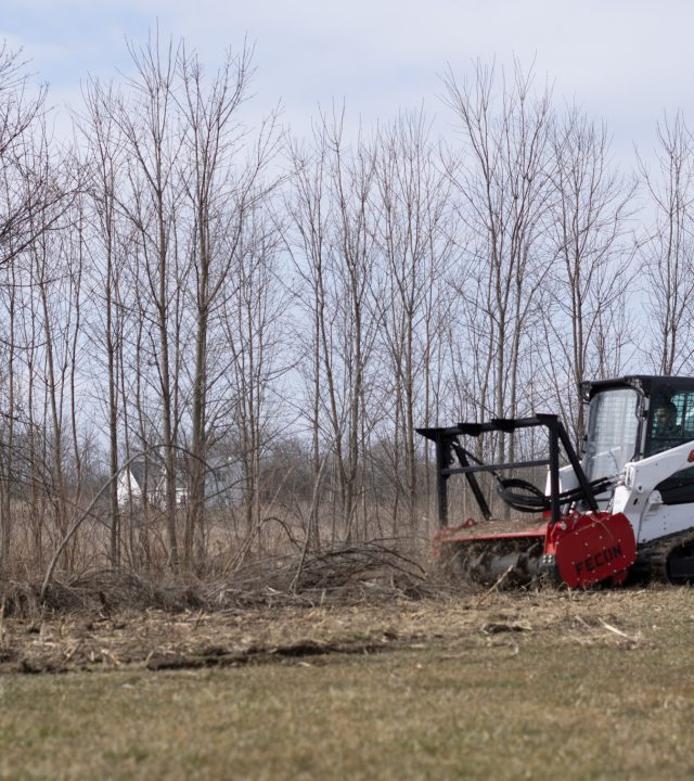 Reliable forestry mulching services near me in Southeastern Michigan, by God’s Country Land Services.